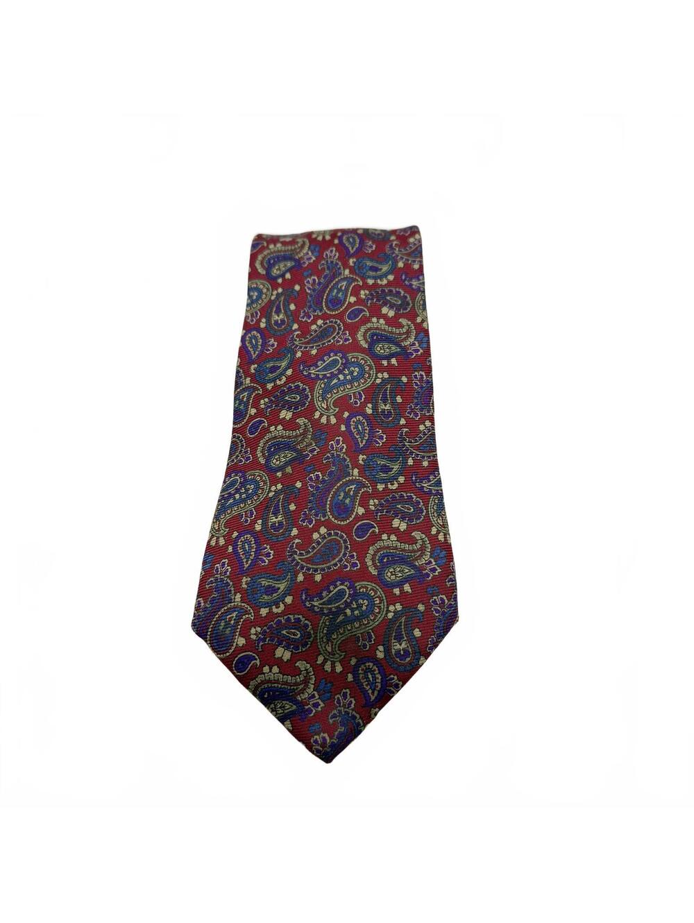 Etro Tie Men's Burgundy Made in USA Paisely